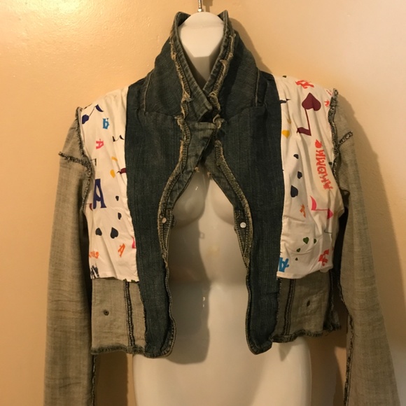 Womens Academics Designer Blue Jean Jacket ( Vintage) Sz XL/TG - Picture 3 of 8